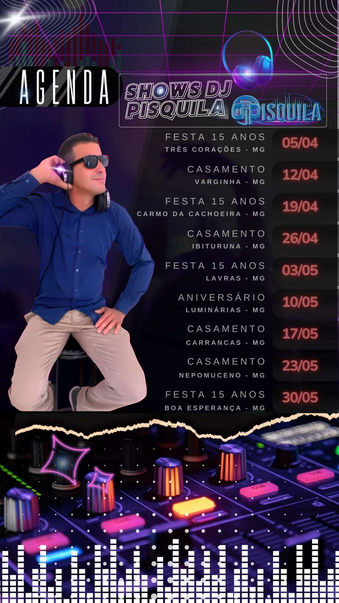 DJ para show em Lavras, DJ para show em Varginha, DJ para show em Nepomuceno, DJ para show em Boa Esperança, DJ para show em Perdões, DJ para show em Alfenas, DJ para show em São João del Rei, DJ para show em Campo Belo, DJ para show em Carrancas, DJ para show em Pouso Alegre, DJ para show em Elói Mendes, DJ para show em Formiga, DJ para show em Três Pontas, DJ para show em Arcos, DJ para show em Barbacena, DJ para show em Bom Despacho, DJ para show em Cambuquira, DJ para show em Conselheiro Lafaiete, DJ para show em Divinópolis, DJ para show em Itapecerica, DJ para show em Itaúna, DJ para show em Lagoa da Prata, DJ para show em Nova Serrana, DJ para show em Oliveira, DJ para show em Pará de Minas, DJ para show em São Lourenço, DJ para show em São Sebastião do Paraíso, DJ para show em Luminárias, DJ para show em São Bento Abade, DJ para show em Ijassi, DJ para show em Macaia, DJ para show em Rebelião Vermelho, DJ para show em Cana Verde, DJ para show em Itutinga, DJ para show em Itumirim, DJ para show em Belo Horizonte, DJ para show em Mariana, DJ para show em Coqueiral, DJ para show em Tiradentes, DJ para show em Juiz de Fora