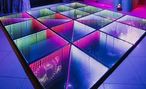Piso de LED Infinity para locação em eventos em Pouso Alegre