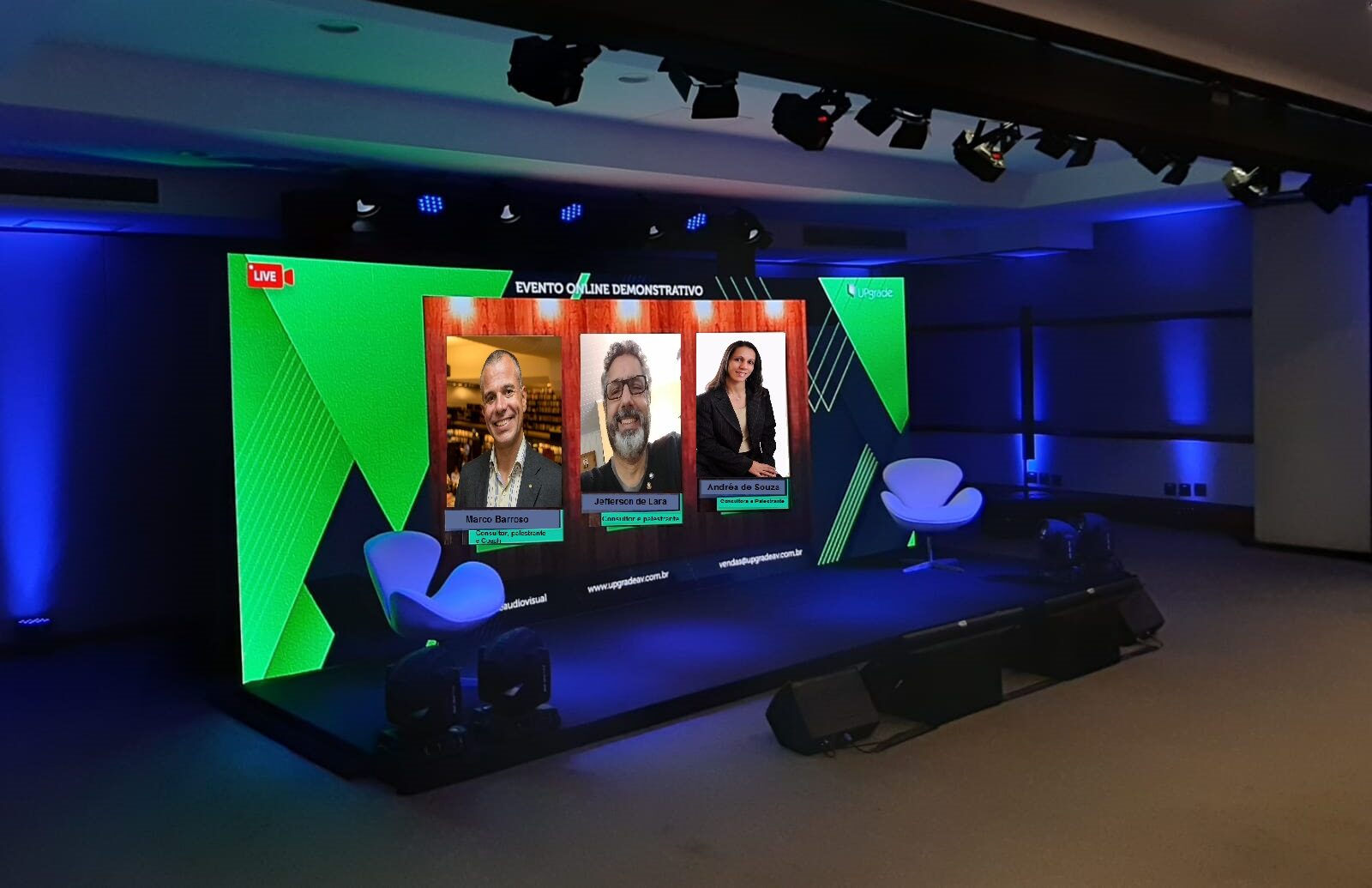 Painel de LED disponível para locação em festas e eventos em Pouso Alegre
